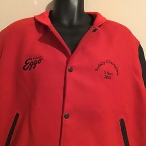 🔥SALE!Kellogg’s Eggo, letterman’s safety Jacket, see pics, excellent cond.🔥🔥